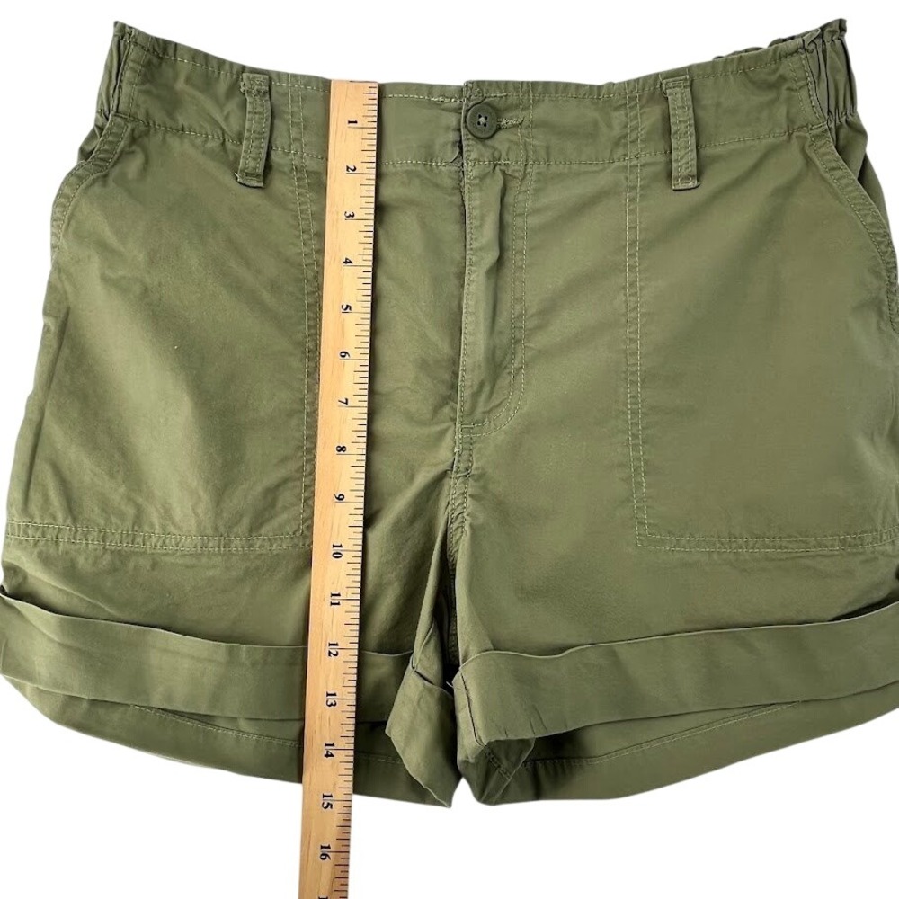 Sanctuary Utility Shorts Women Large Olive Green Cuffed Cargo - Picture 7 of 9